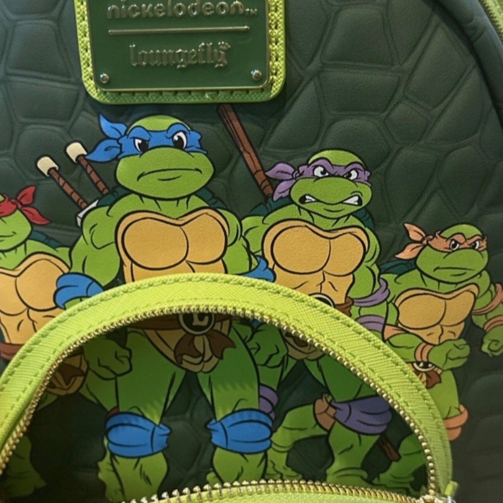 NICKELODEON & LOUNGEFLY COLLAB RELEASE ofTeenage Mutant Ninja Turtles BackPack - Picture 8 of 9